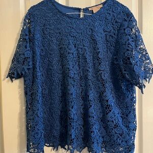 Philosophy Cobalt Blue Lace Top